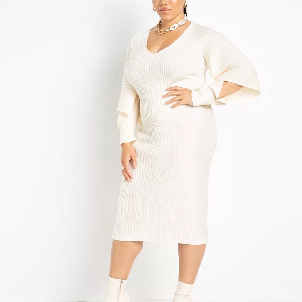 Eloquii Open Sleeve Ribbed Dress BRAND NEW